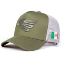 Mexico Eagle Patch Two-Tone Mesh Trucker Hat – Mexican Flag Baseball Cap, Casual Outdoor Streetwear Hat for Men & Women