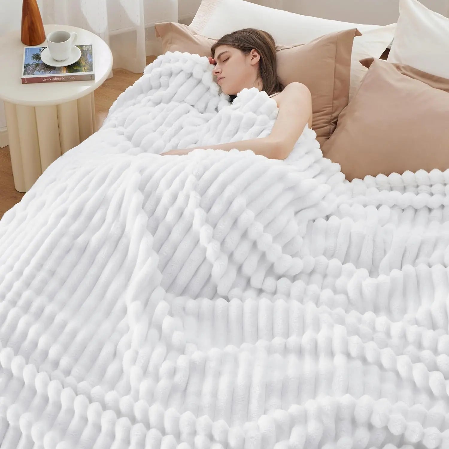 Bedsure Corduroy Fleece Blanket – Ultra Soft Cozy Throw Blanket for Sofa, Bed & Home Decor