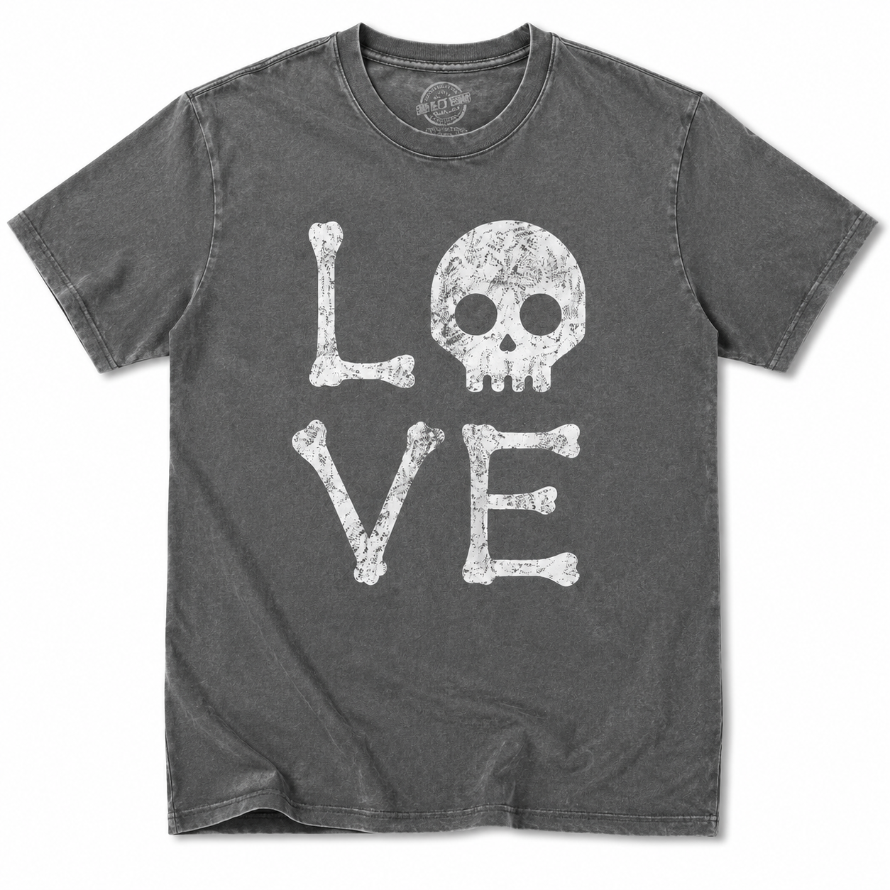 LOVE Skull Graphic T-Shirt,  Sweatshirt & Hoodie – Cute Skeleton Bones Halloween Print, Vintage Gothic Spooky Season Apparel