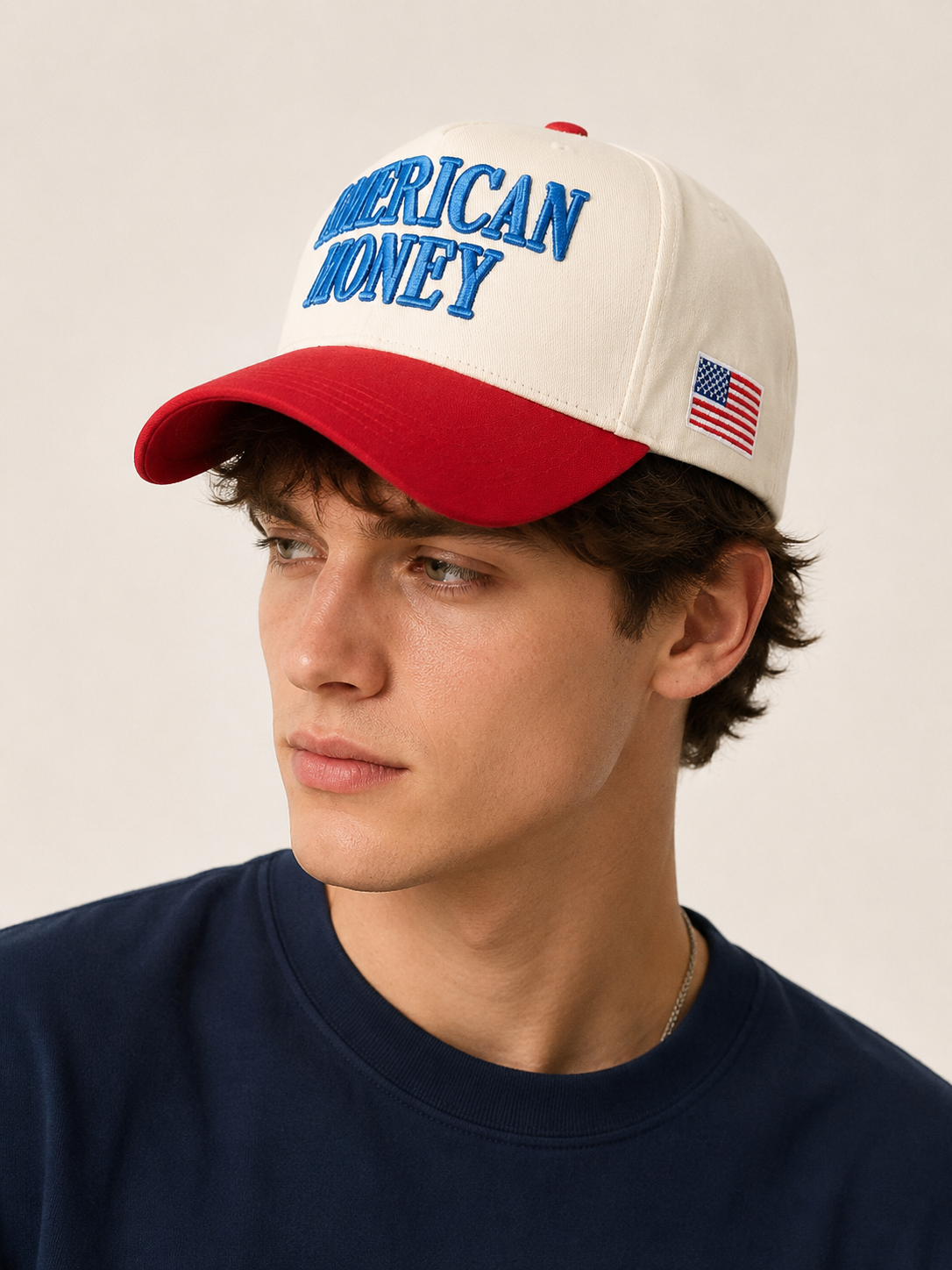 American Honey Embroidered Baseball Cap – Vintage Patriotic USA Hat with American Flag Detail, Country Girl Style