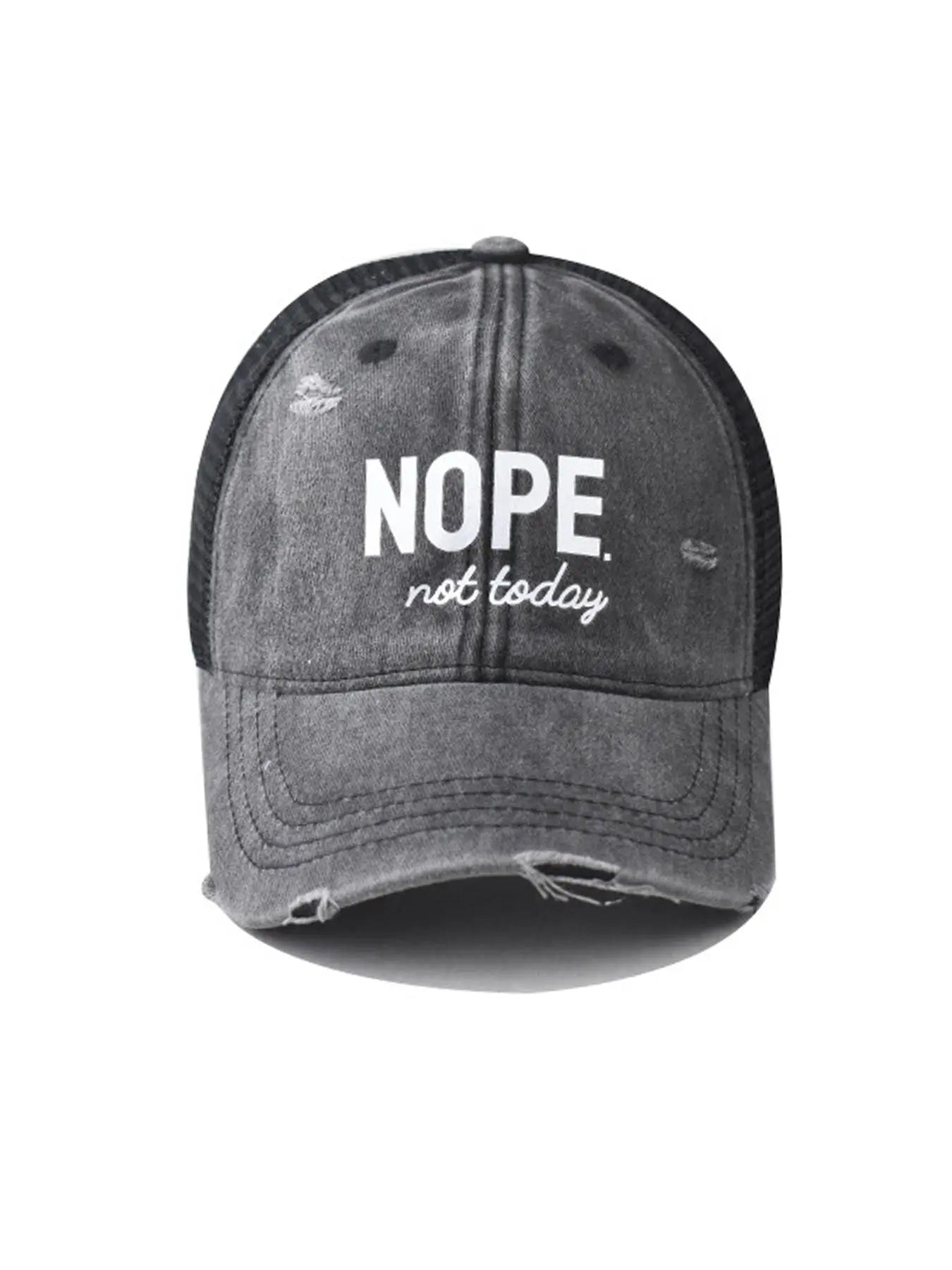 NOPE. Not Today Embroidered Baseball Cap – Funny Vintage Distressed Dad Hat for Men & Women