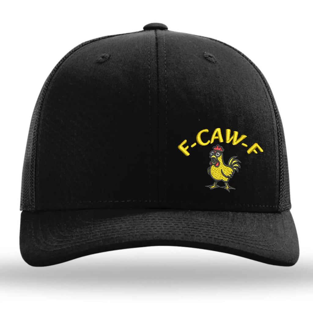 F-CAW-F Embroidered Baseball Cap – Funny Chicken Meme Snapback Hat, Country Humor Gift