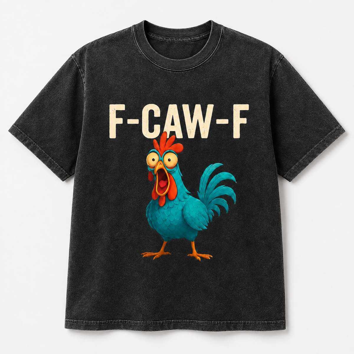 F-CAW-F Funny Bird Graphic T-Shirt, Sweatshirt & Hoodie – Sarcastic Cartoon Chicken Print, Adult Humor Casual Apparel