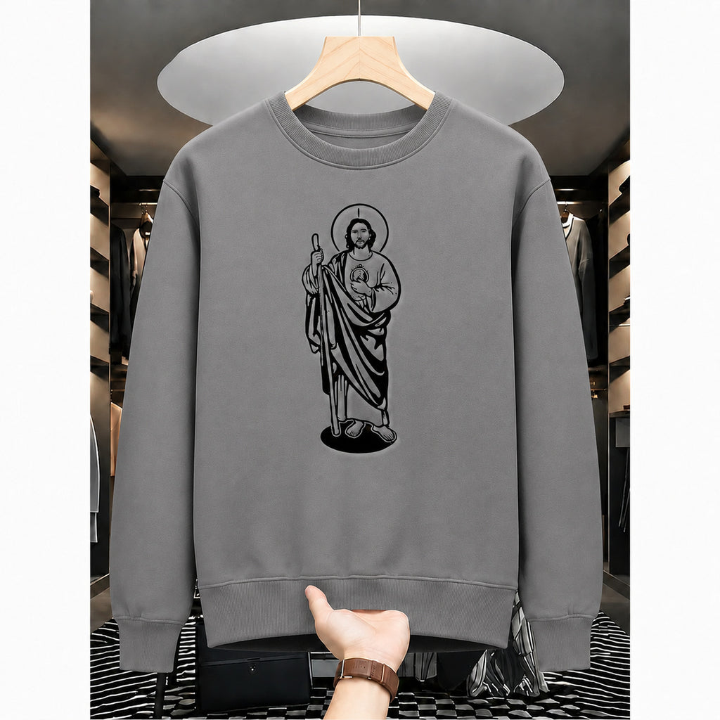 San Judas Tadeo Graphic T-Shirt, Sweatshirt & Hoodie – Saint Jude Catholic Faith Print, Christian Religious Apparel