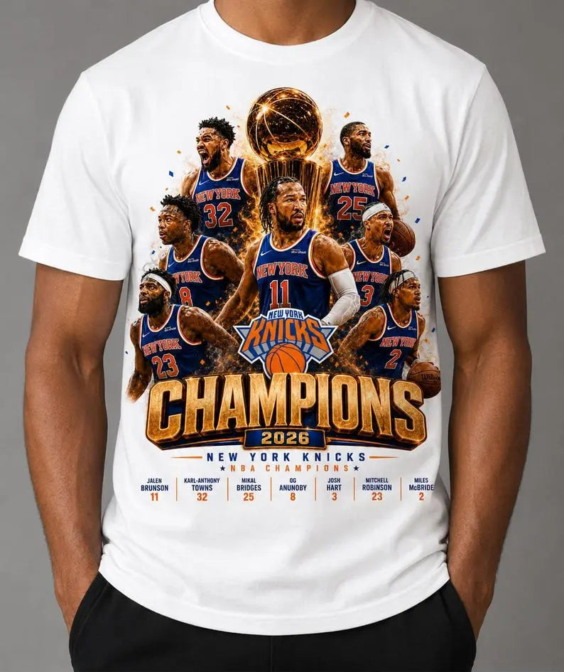 New York Basketball Champions 2026 Vintage T-Shirt, Retro NYC Hoops Fan Tee, Championship Trophy Graphic Shirt for Basketball Lovers