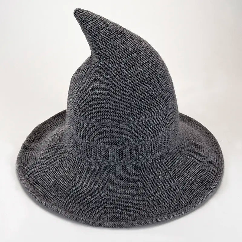 Classic Witch Hat for Women – Pointed Wide Brim Halloween Costume Hat, Solid Color Witchy Accessory for Parties, Cosplay & Dress Up