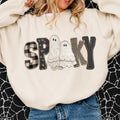 Spooky Ghost Halloween T-Shirt, Sweatshirt & Hoodie – Cute Gingham Ghost Fall Graphic Apparel
