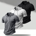 3-Pack Men’s Lightweight Short Sleeve Hoodies – Casual Hooded T-Shirts, Breathable Summer Tops for Gym, Workout, Sports & Everyday Wear