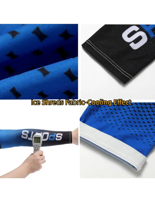 6-Piece Ice Silk Cooling Arm Sleeves & Neck Gaiter Set – UV Protection Sun Sleeves for Cycling, Fishing, Running & Outdoor Sports