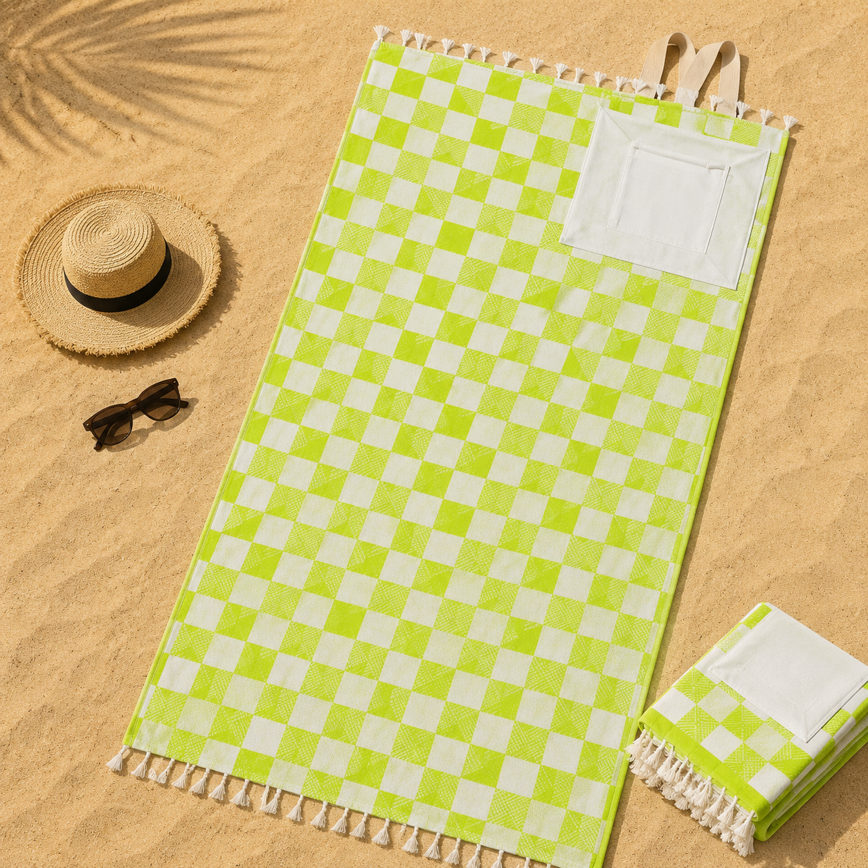 2-in-1 Beach Towel Bag – Convertible Sand-Free Microfiber Quick Dry Travel Towel for Beach, Pool & Vacation