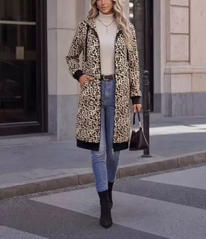 Women's Long Zip Up Hoodie Jacket – Casual Hooded Sweatshirt Coat, Longline Streetwear Outerwear for Fall & Everyday Wear