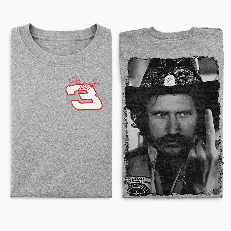 Dale Earnhardt #3 Vintage T-Shirt/Sweatshirt/Hoodie – Double-Sided Racing Graphic Tee, Retro NASCAR Fan Streetwear