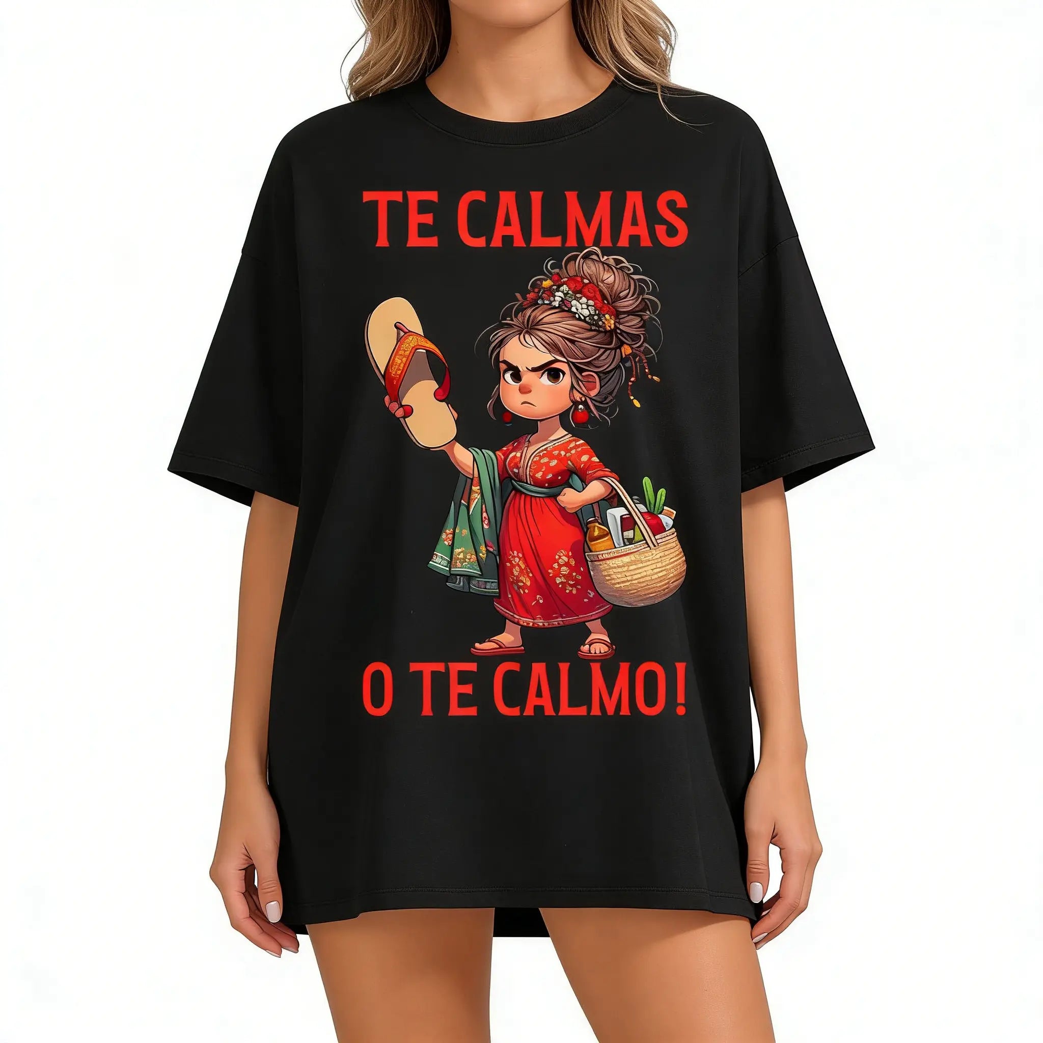 “Calm Down Before I Calm You Down” Funny Latina Mom T-Shirt/Sweatshirt/Hoodie – Spanish Meme Graphic Tee