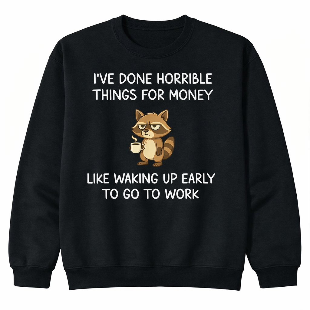 I've Done Horrible Things for Money, Raccoon, Funny, Jokes T-Shirt/Sweatshirt/Hoodie