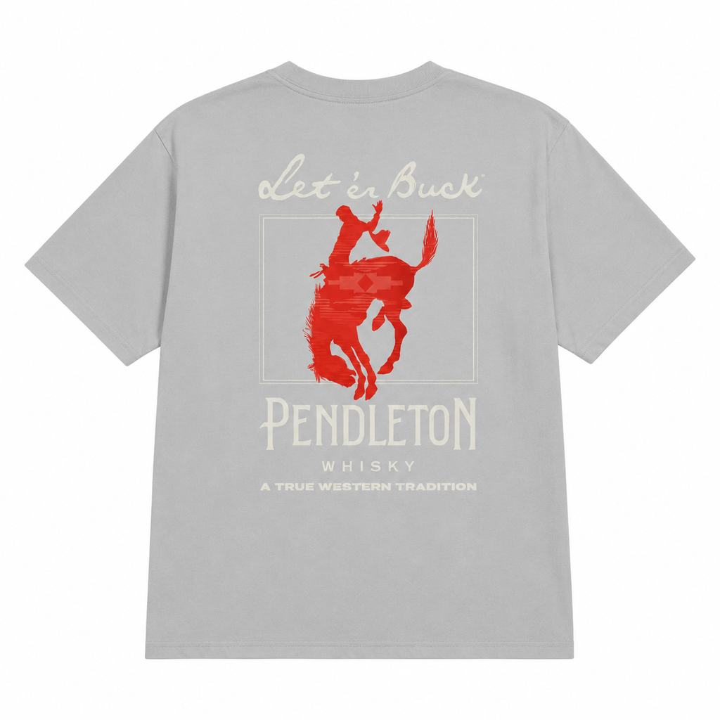 Let ’Er Buck Pendleton Rodeo Graphic T-Shirt, Sweatshirt & Hoodie – Western Cowboy Print, Vintage Rodeo Streetwear Apparel