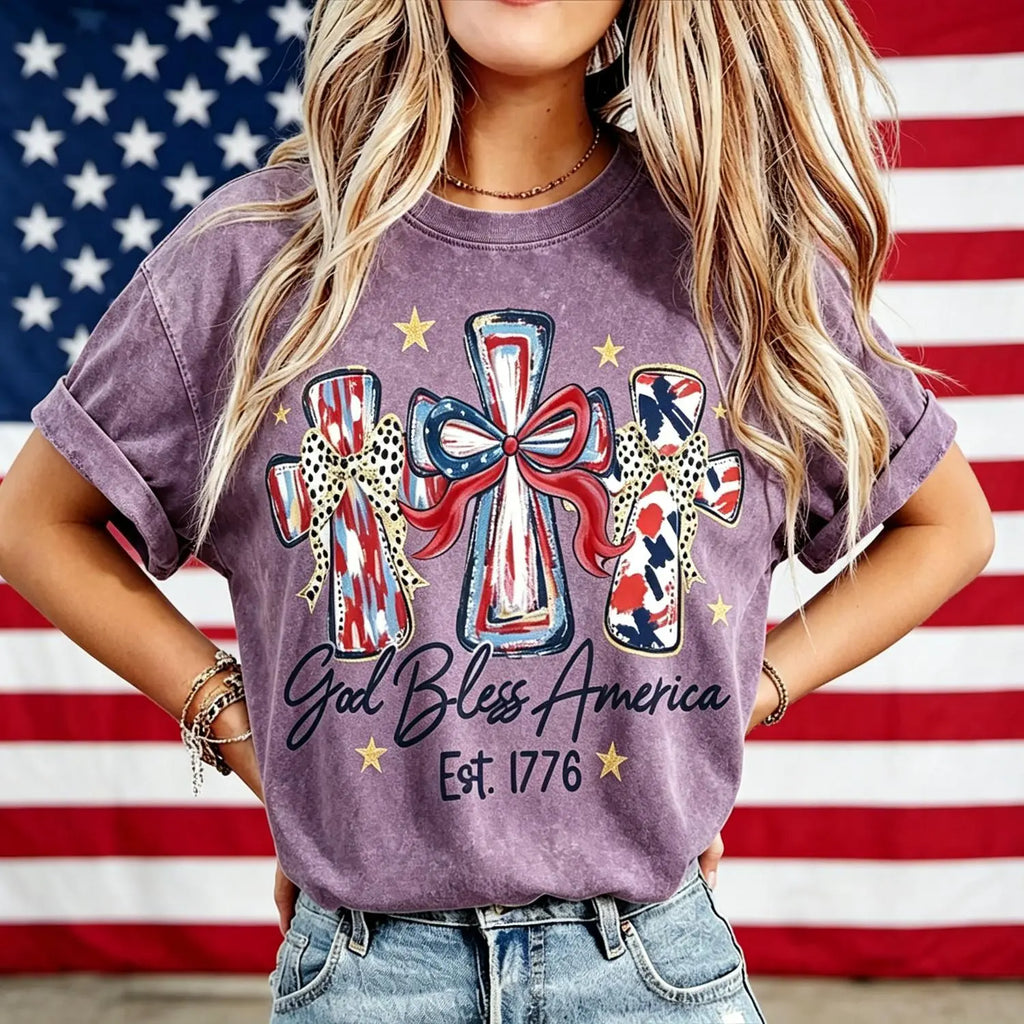God Bless America T-Shirt/Sweatshirt/Hoodie – Vintage USA 250 Patriotic Graphic Tee