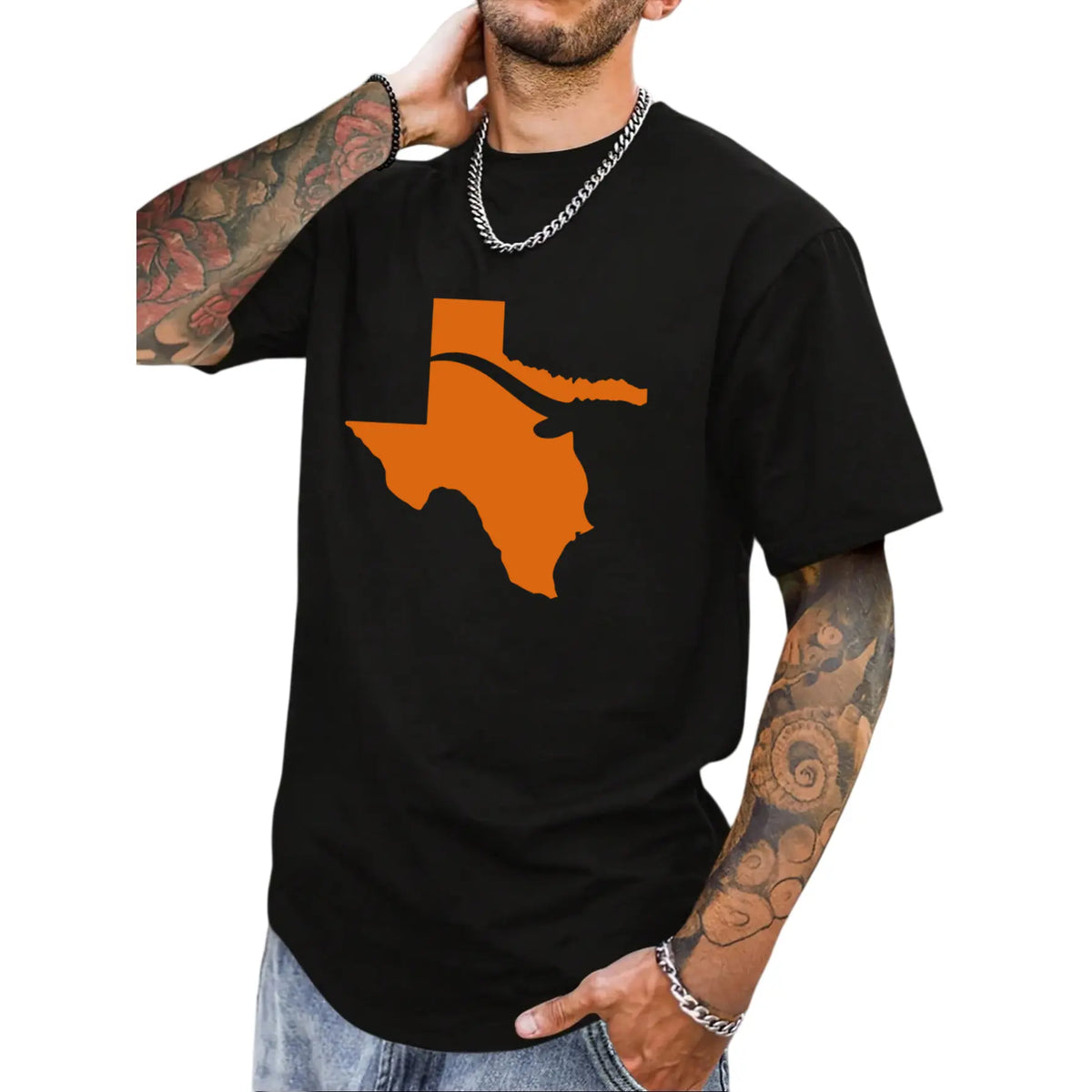 Texas Cowboy Boot State Pride Graphic T-Shirt, Sweatshirt & Hoodie – Western Texas Map Design