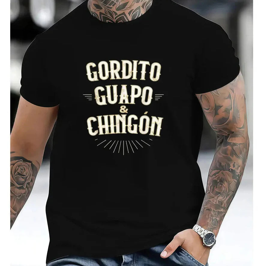 “Chubby, Handsome & Awesome” Funny Mexican T-Shirt/Sweatshirt/Hoodie – Latino Humor Graphic Tee