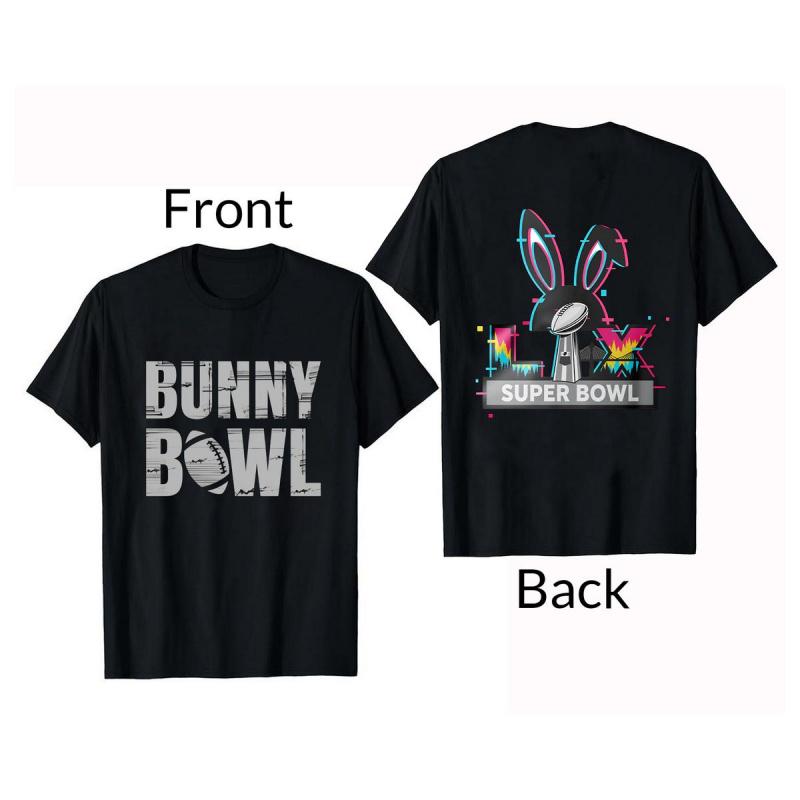 Unisex 2026 Here For The BENLlTO Bowl Tee, 2Sided Printing Puerto Rico Flag Football Game Day Shirt,  Summer Casual Short Sleeves, Gift For Fan