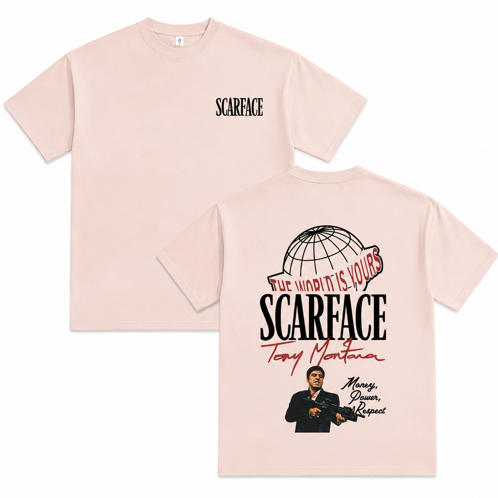 Scarface “The World Is Yours” T-Shirt/Sweatshirt/Hoodie – Tony Montana Y2K Streetwear Graphic Tee