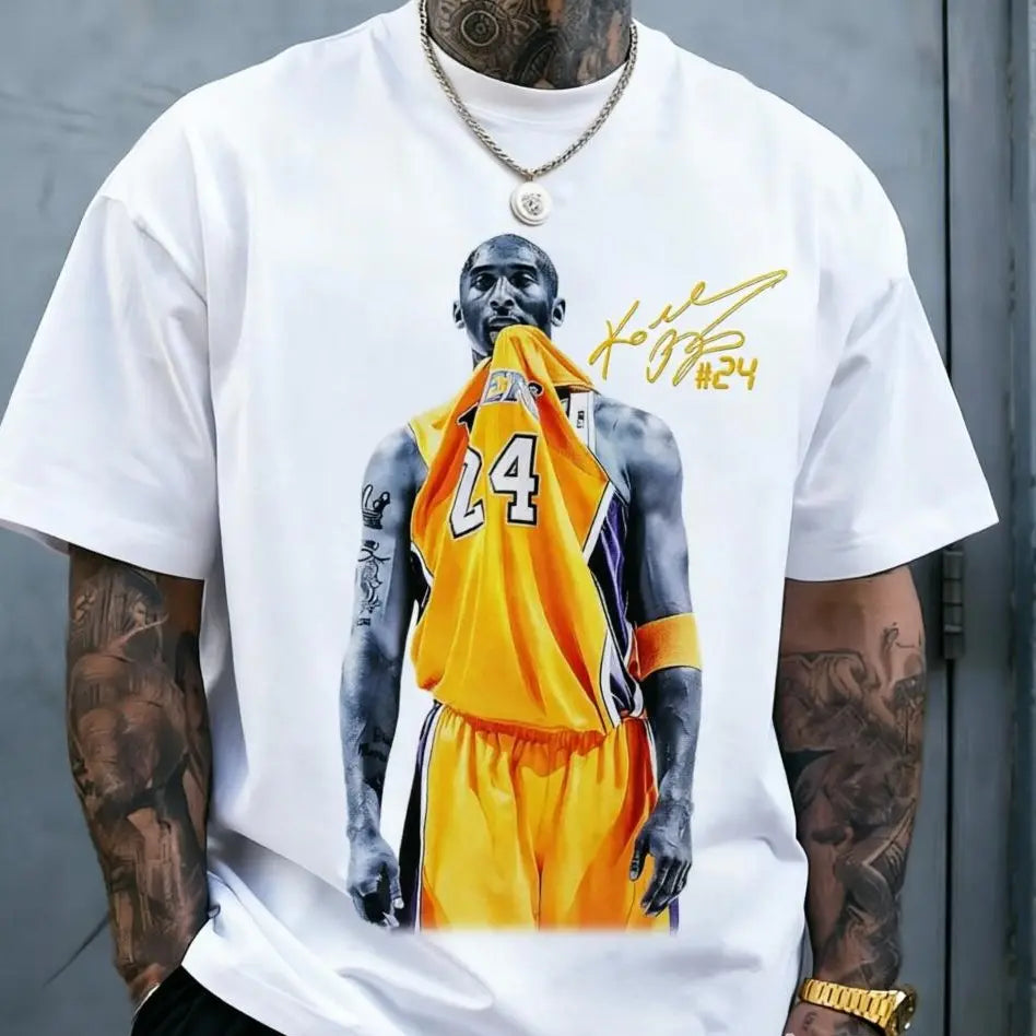 Kobe #24 Basketball Tribute Graphic T-Shirt, Sweatshirt & Hoodie – Retro Basketball Legend Sports Design