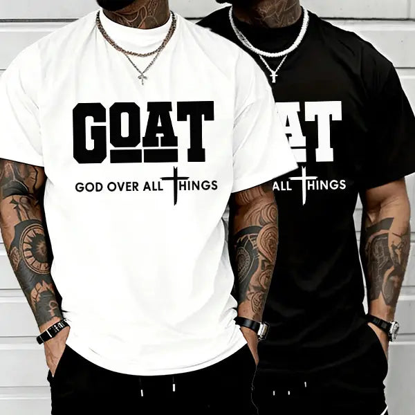 GOAT “God Over All” T-Shirt/Sweatshirt/Hoodie – Christian Faith Graphic Tee