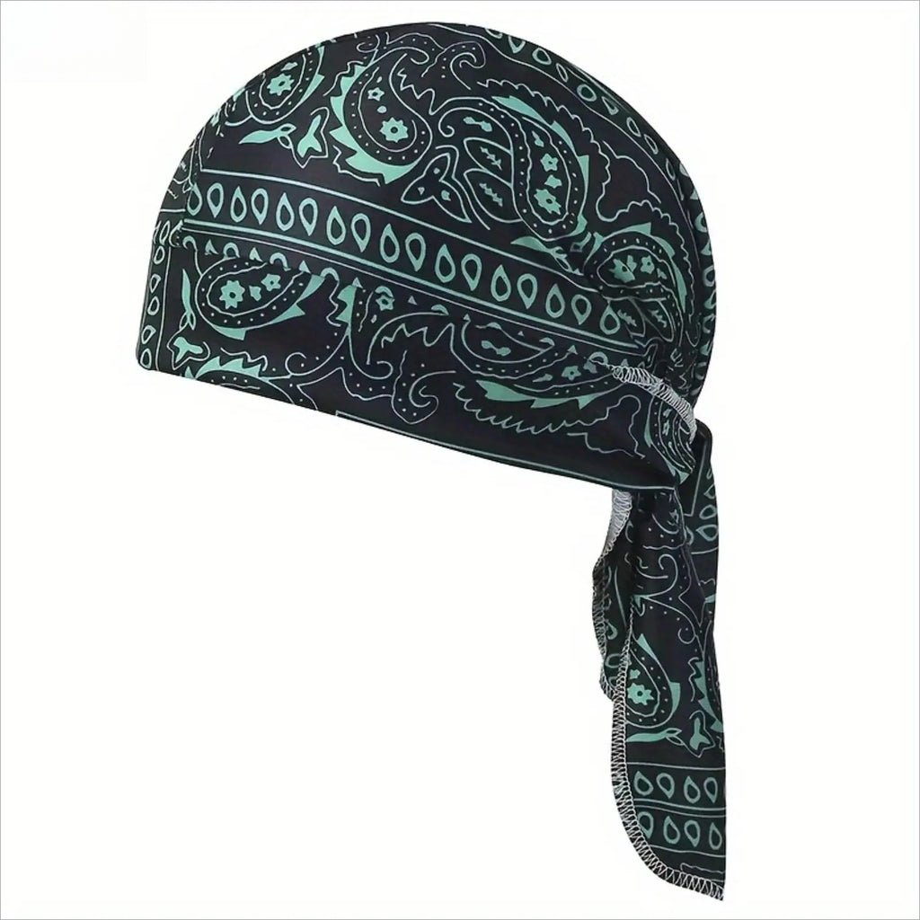 5-Pack Paisley Bandana Skull Caps – Breathable Sweat-Wicking Pirate Head Wraps, Cooling Helmet Liners for Motorcycle, Cycling & Outdoor Sports