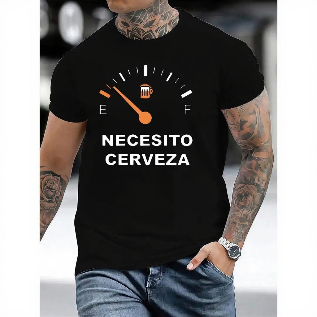 Necesito Cerveza “I Need Beer” Graphic T-Shirt – Men’s Casual Summer Tee