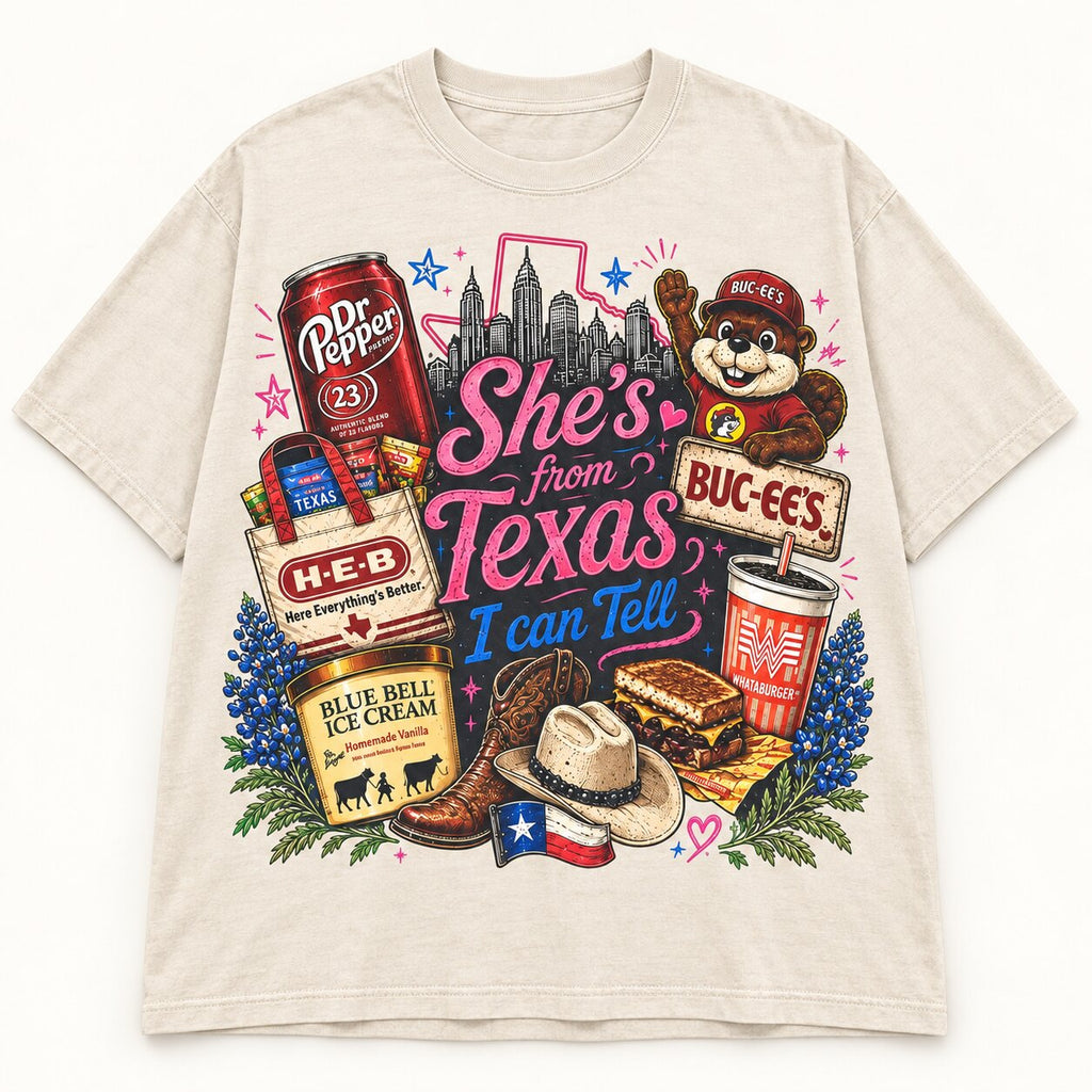 She’s From Texas I Can Tell T-Shirt, Sweatshirt & Hoodie – Texas Girl Pride Western Graphic