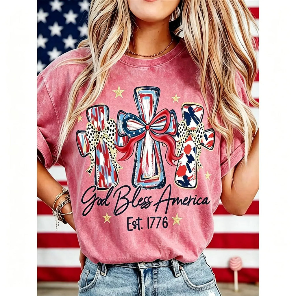 God Bless America T-Shirt/Sweatshirt/Hoodie – Vintage USA 250 Patriotic Graphic Tee