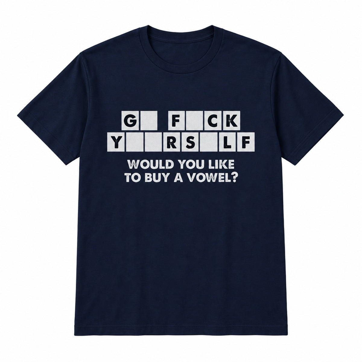 Would You Like to Buy a Vowel Funny Crossword Graphic T-Shirt, Sweatshirt & Hoodie – Sarcastic Adult Humor Design
