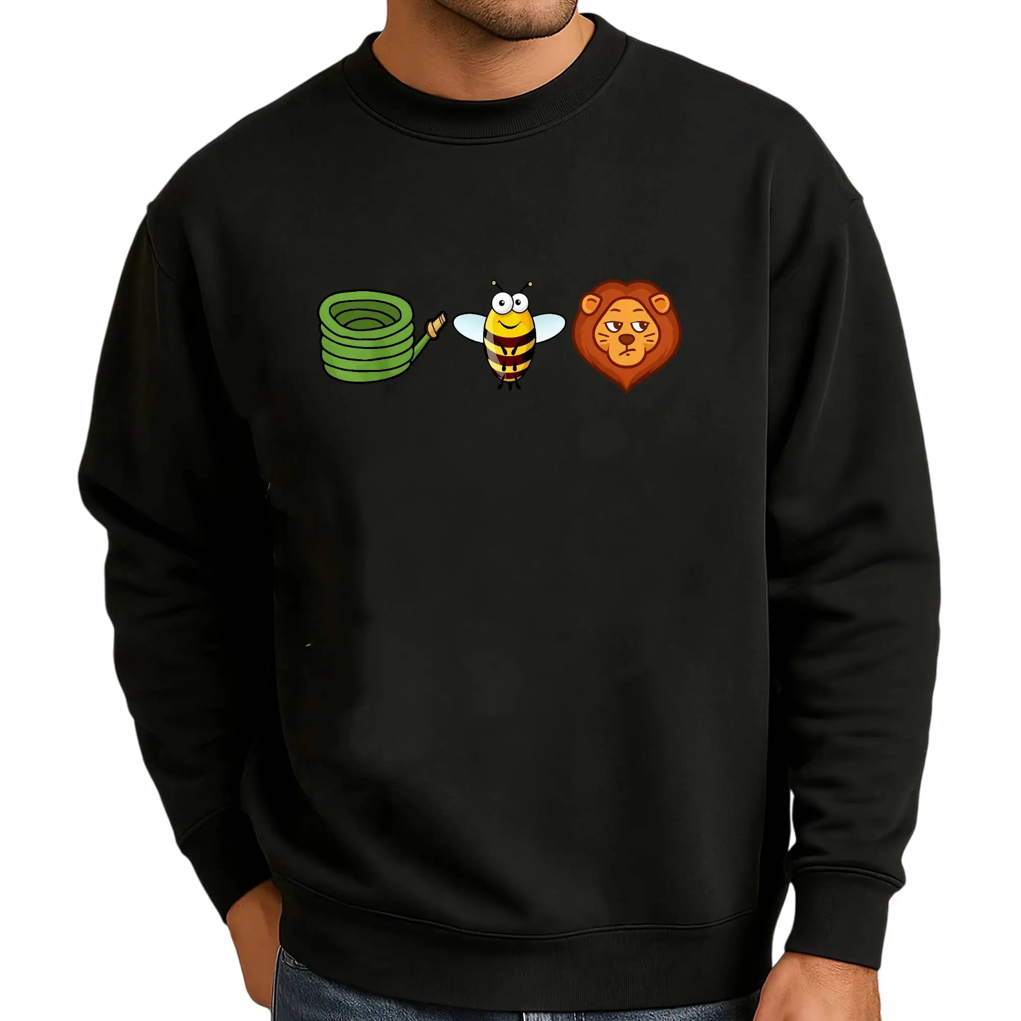 Hose Bee Lion Graphic T-Shirt, Crewneck Sweatshirt & Hoodie – Funny Cute Animal Print Casual Apparel