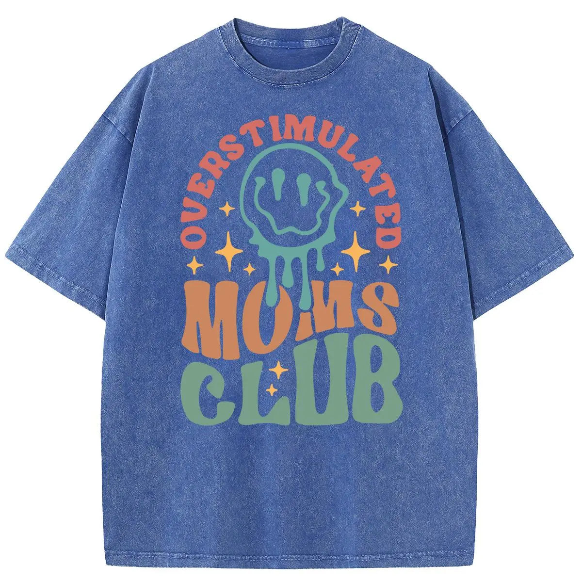 Holafish Oversize Acid Wash Vintage“MOM'S Club” pattern T-Shirt,MOM'S Day T-shirt Heavyweight Cotton Streetwear graphic vintage tees Menswear Crewneck Tshirt 2026 New Colors