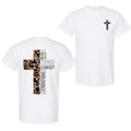Philippians 4:13 Graphic T-Shirt, Sweatshirt & Hoodie – I Can Do All Things Through Christ Camo Cross Christian Faith Print