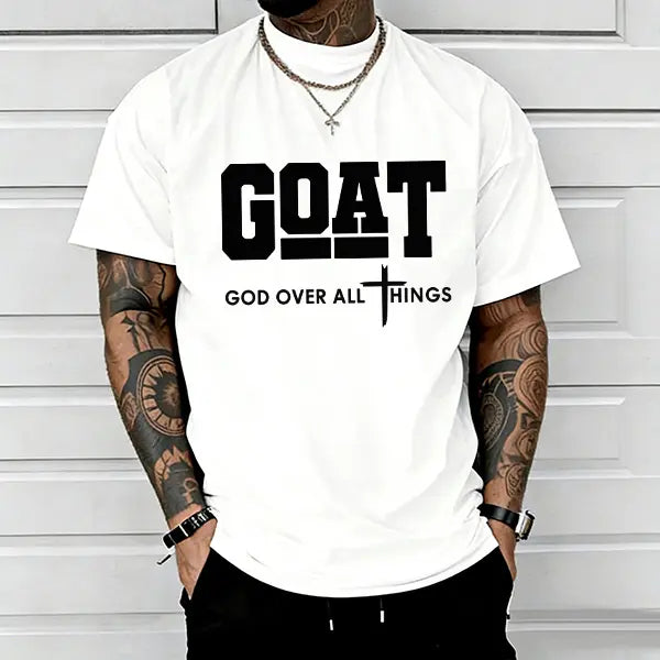 GOAT “God Over All” T-Shirt/Sweatshirt/Hoodie – Christian Faith Graphic Tee