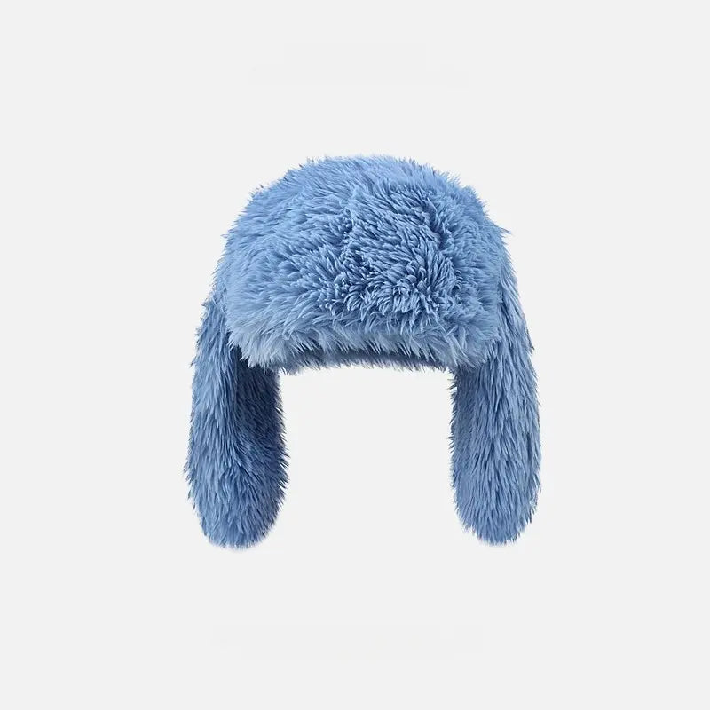 Unisex Furry Winter Trapper Hat – Soft Faux Fur Ear Flap Cap, Warm Cozy Cold Weather Hat, Y2K Quirky Fashion Accessory