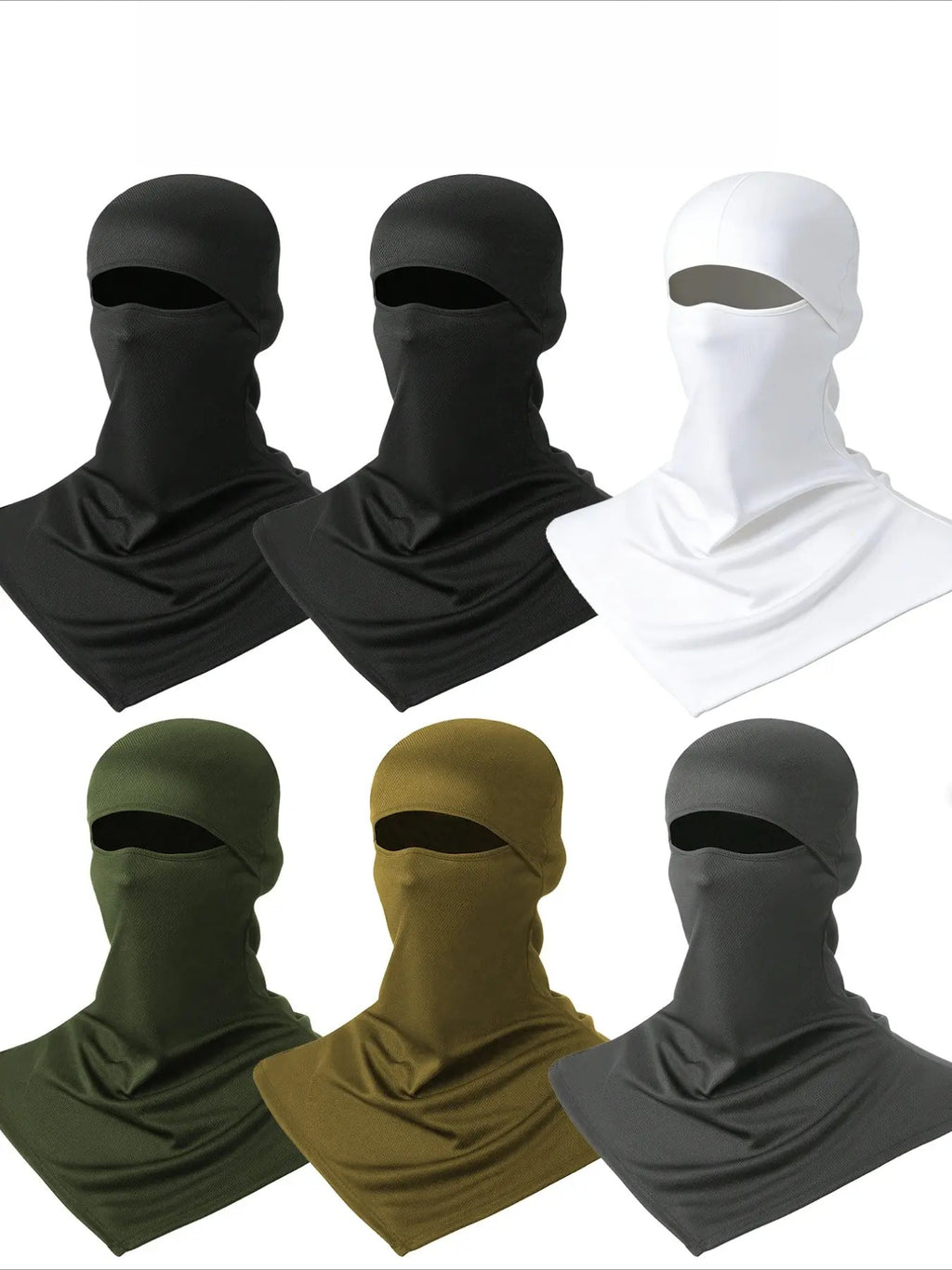 3/6-Pack Breathable Balaclava Face Mask – Quick Dry UV Protection Neck Gaiter for Fishing, Cycling, Hiking & Outdoor Sports