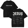 Jesus Is King Graphic T-Shirt/Sweatshirt/Hoodie – Vintage Acid Washed Oversized Christian Faith Streetwear Apparel