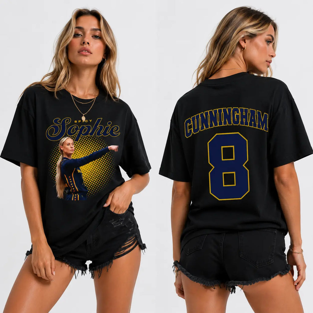 Sophie Cunningham #8 Basketball T-Shirt/Sweatshirt/Hoodie – Front & Back Graphic Tee, Game Day Outfit for Basketball Fans