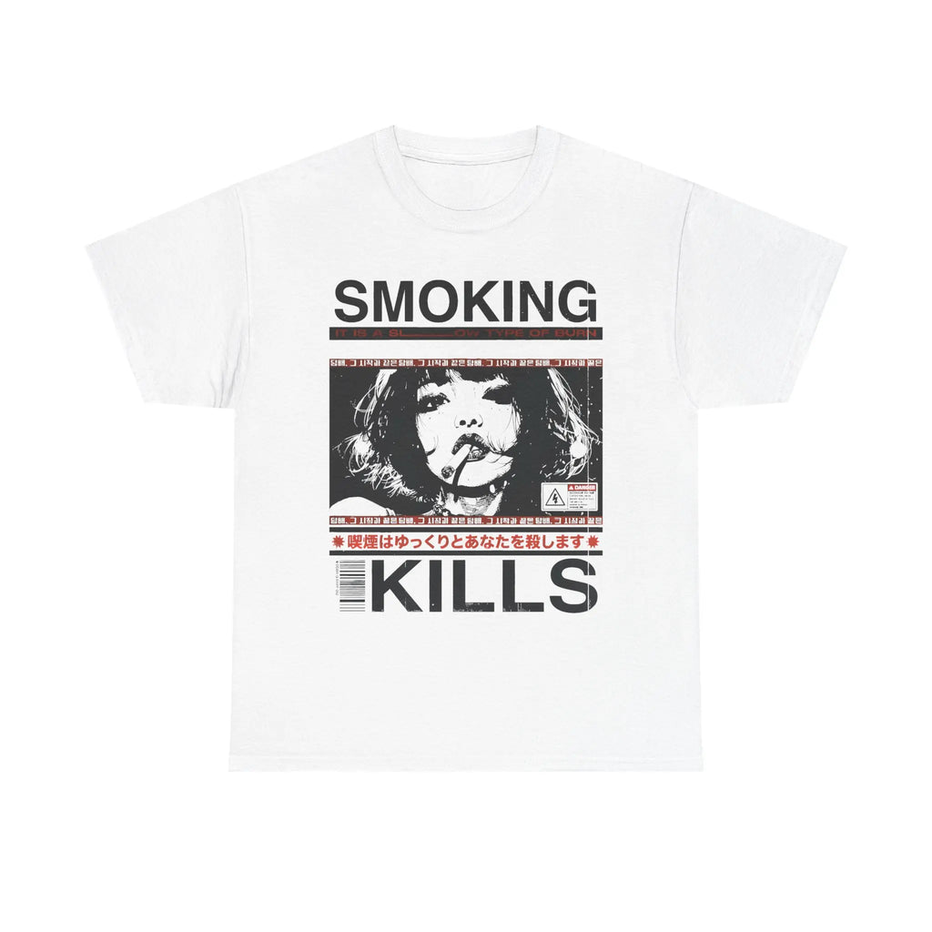 Smoking Kills T-Shirt/Sweatshirt/Hoodie – Retro Manga Anime Graphic Streetwear Tee