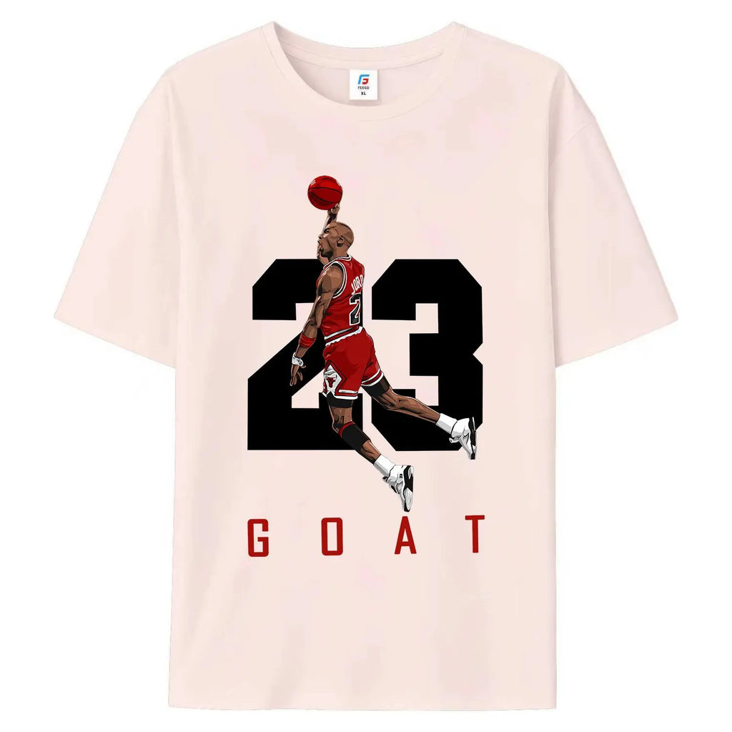 Number 23 GOAT Basketball T-Shirt/Sweatshirt/Hoodie – Vintage Dunk Graphic Tee, Retro Basketball Streetwear