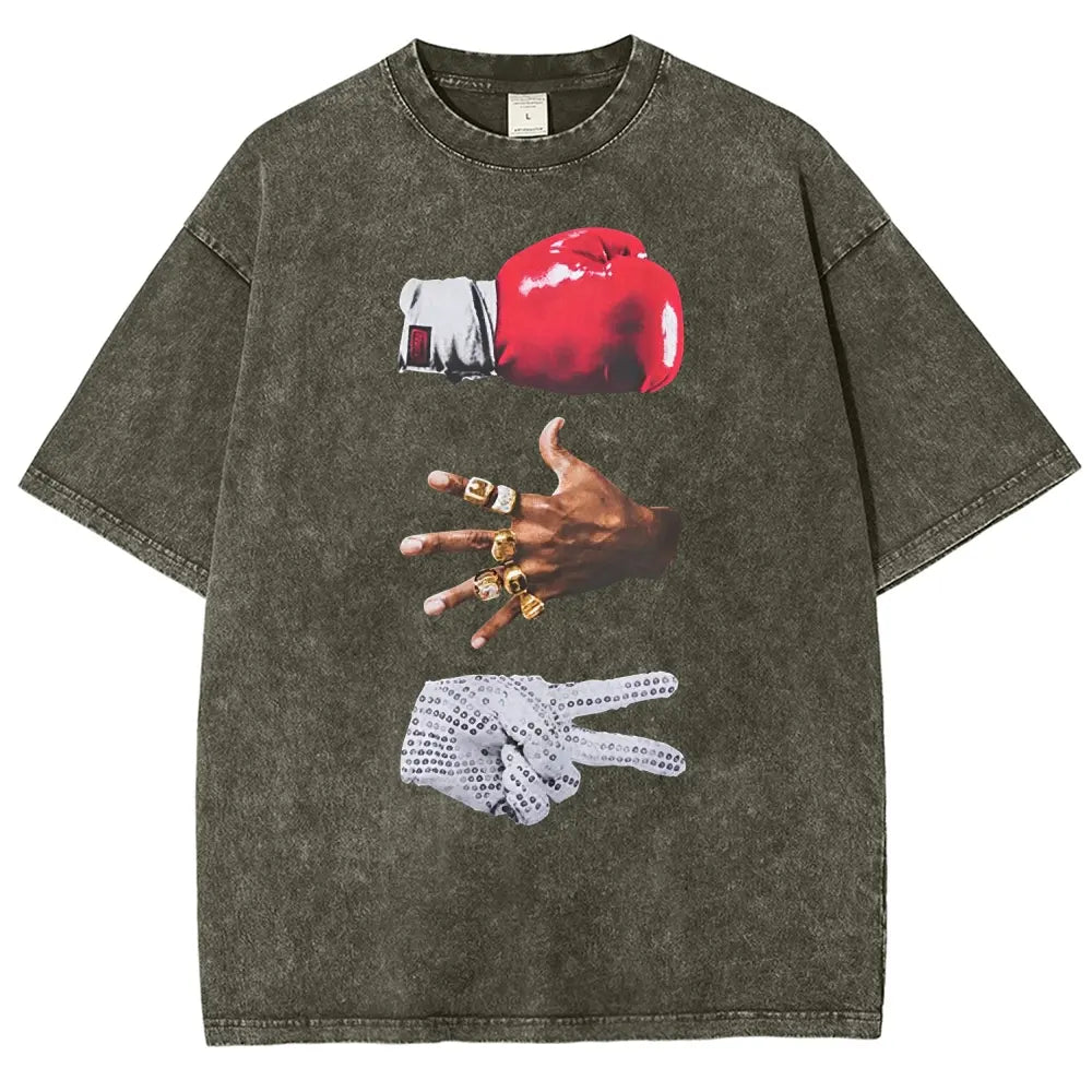 Vintage Boxing Championship Graphic T-Shirt/Sweatshirt/Hoodie – Heavyweight Washed Fight Club Streetwear Apparel