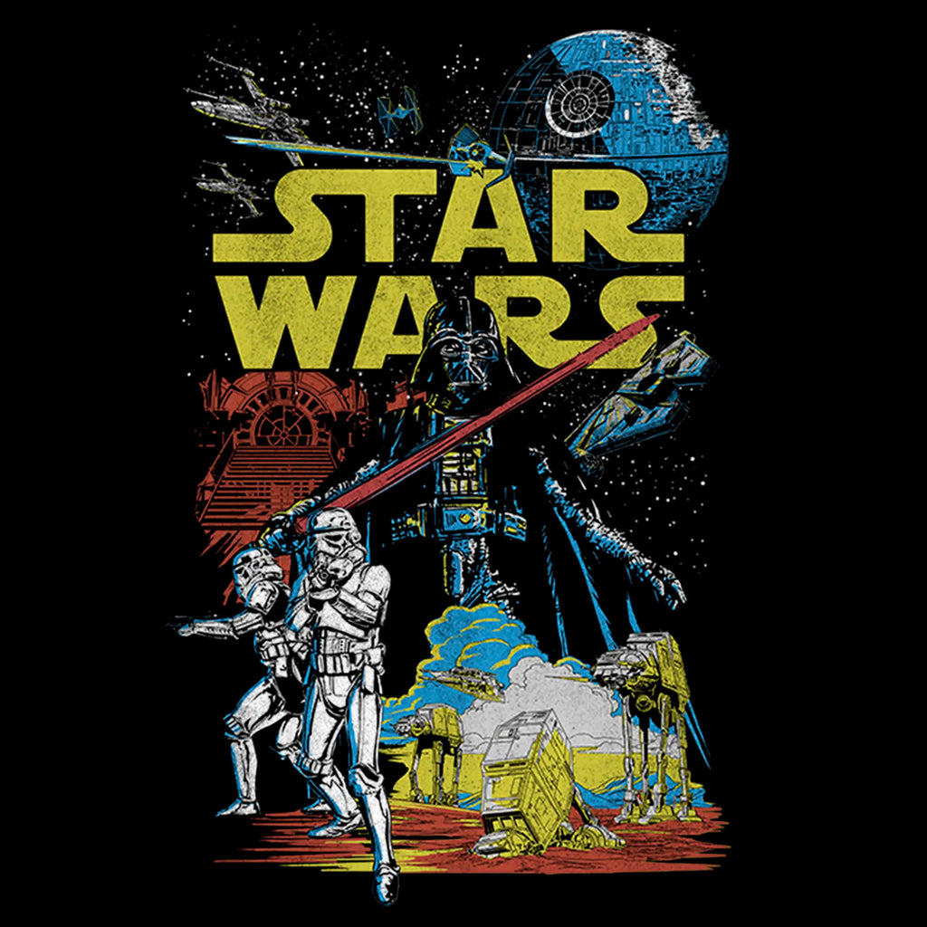 Star Wars Galactic Battle T-Shirt/Sweatshirt/Hoodie – Vintage Sci-Fi Movie Graphic Tee, Retro Streetwear Print