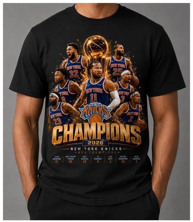 New York Basketball Champions 2026 Vintage T-Shirt, Retro NYC Hoops Fan Tee, Championship Trophy Graphic Shirt for Basketball Lovers