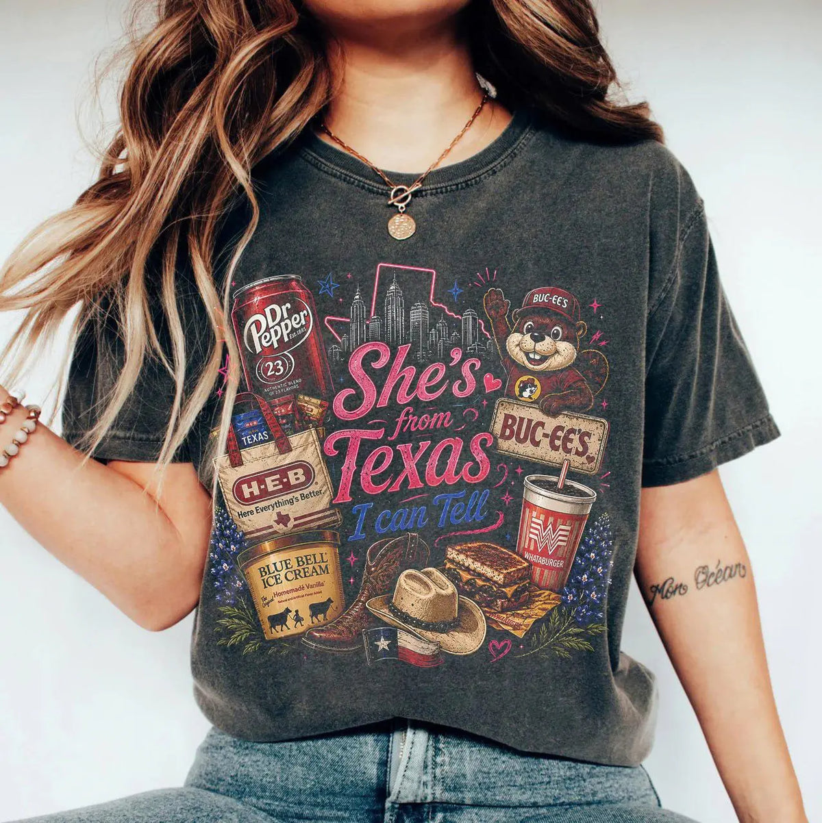 She’s From Texas I Can Tell T-Shirt, Sweatshirt & Hoodie – Texas Girl Pride Western Graphic
