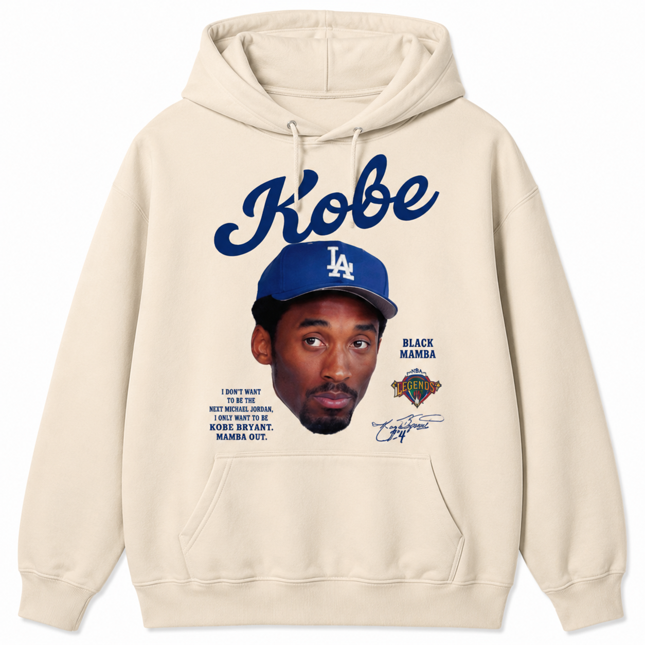 Kobe Vintage Tribute T-Shirt/Sweatshirt/Hoodie – Black Mamba Basketball Portrait Graphic Tee, Retro Sports Streetwear
