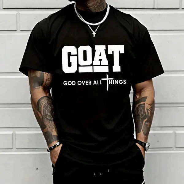 GOAT “God Over All” T-Shirt/Sweatshirt/Hoodie – Christian Faith Graphic Tee