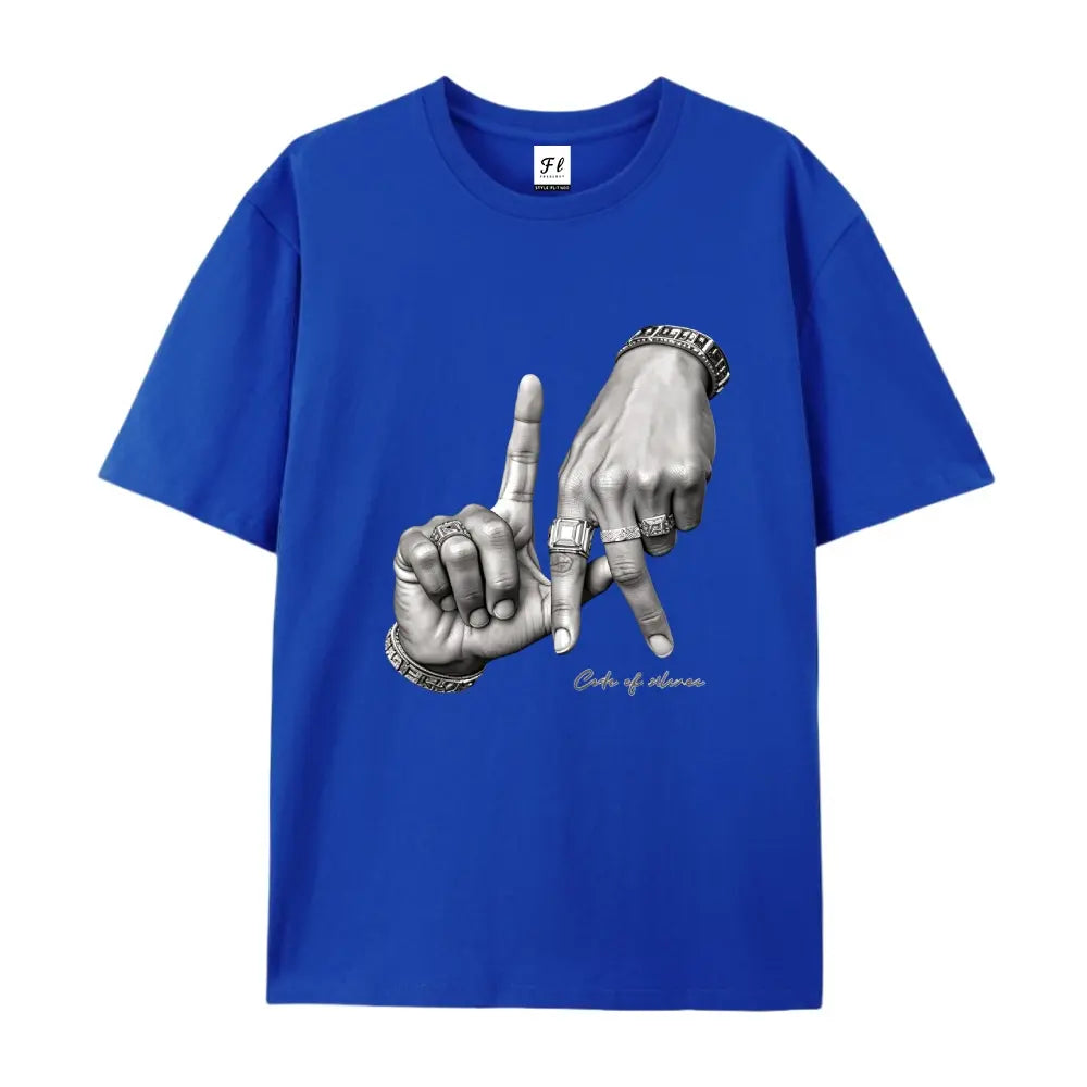 Hand Gesture Graphic T-Shirt, Sweatshirt & Hoodie – Y2K Urban Streetwear Ring Hand Graphic Casual Tee