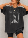Comfort Colors GOT TOO SILLY TShirt, Funny Goose Meme Tee, Unhinged Humor Shirt, Dark Humor Animal Graphic Tee