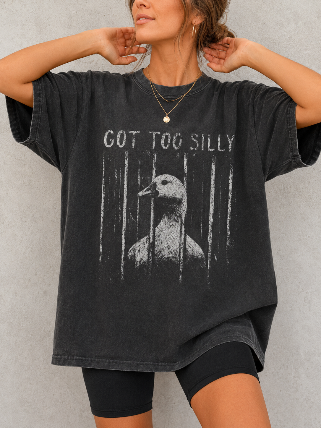 Comfort Colors GOT TOO SILLY TShirt, Funny Goose Meme Tee, Unhinged Humor Shirt, Dark Humor Animal Graphic Tee